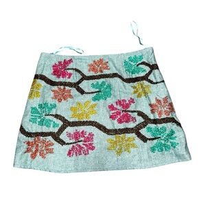 Judith March Colorful Floral Mini Skirt